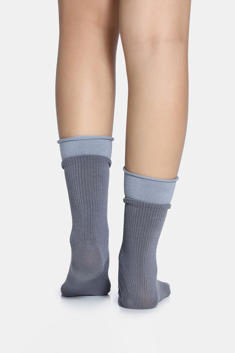 Zivame Calf Length Socks - Dark Grey — image 3